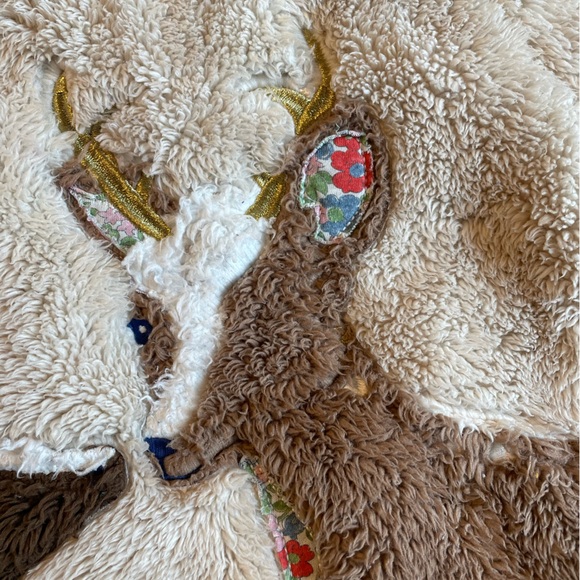 SOLD Mini Boden | Fuzzy Hoodie Dear Appliqué Sweater | 110cm 4-5 years - Picture 5 of 8